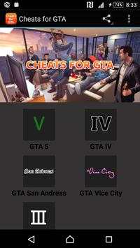 Cheats for GTA (2016) screenshot 1