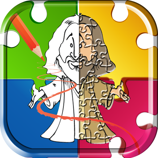 Bible coloring pages &amp; jigsaw icon