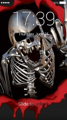 Skeleton Lock Screen 5 تصوير الشاشة