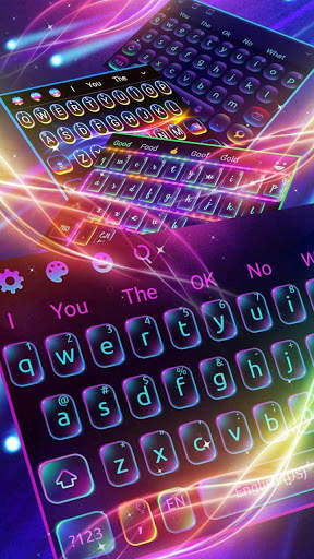 Fluorescent Neon Keyboard Theme screenshot 3