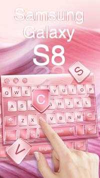 Keyboard for Galaxy S8 Pink screenshot 2