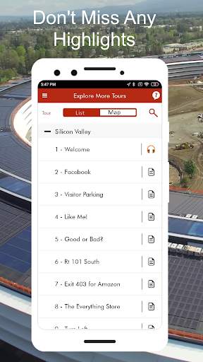 Silicon Valley Technology GPS Audio Tour Guide screenshot 3