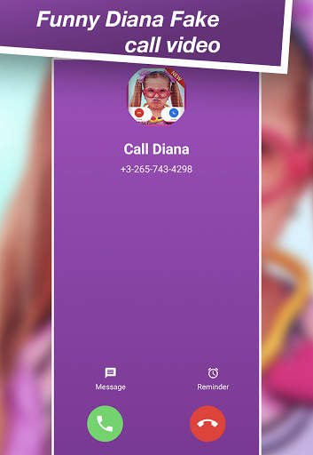 Funny Diana Fake call video - Chat stimulation screenshot 2