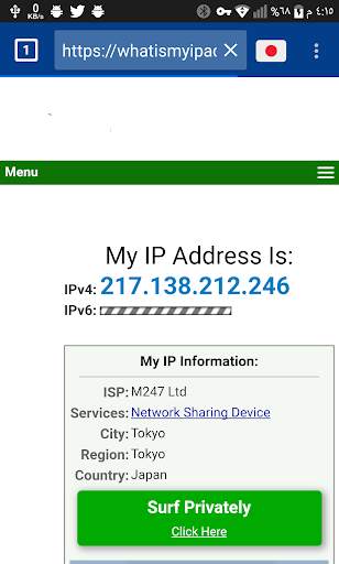Browser and VPN screenshot 3