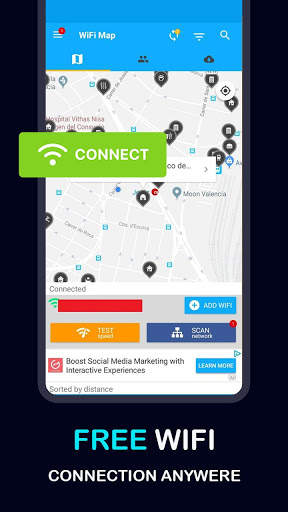 Free WIFI Connection Anywhere Network Map Connect screenshot 2