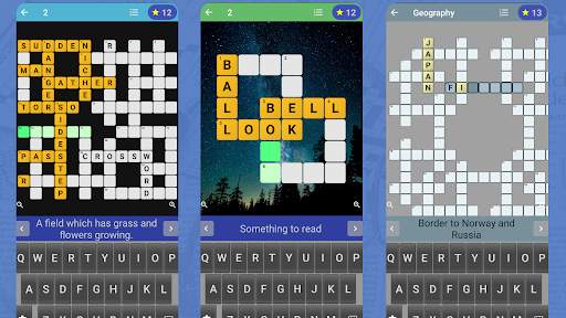 English Crossword puzzle screenshot 1