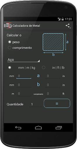 Calculo de Pesos Metal screenshot 1