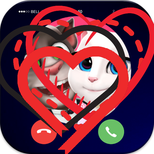 Cat Tom &amp; Angela's Fake Vedio Call Simulation icon