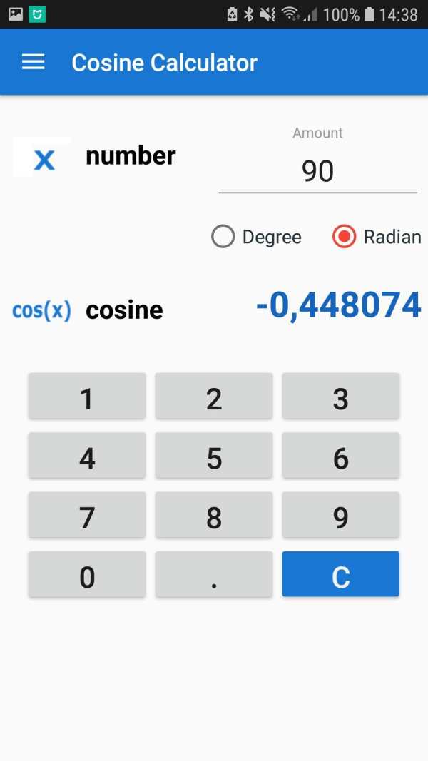 Cosine Calculator / cos(x) calculator 2 تصوير الشاشة