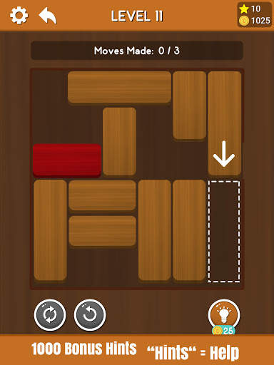 Block Escape - Sliding Red Wood Block screenshot 9