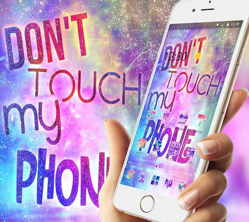 Glitter Don't Touch My Phone Theme screenshot 1