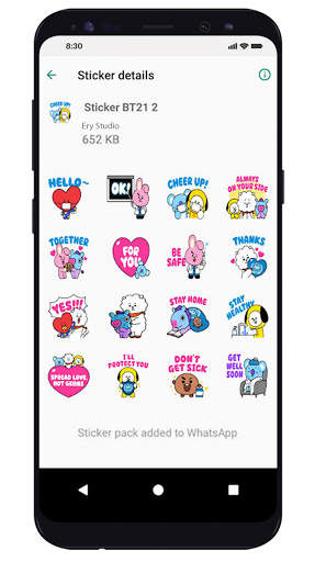 BT21 Sticker Free For Whatsapp screenshot 2