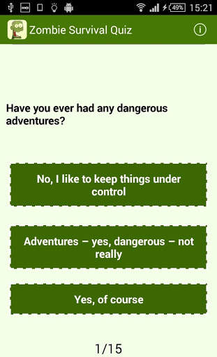 Zombie Survival Quiz screenshot 1
