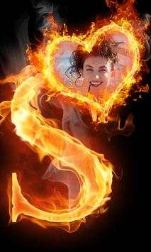 Fire Text Photo Frame screenshot 1
