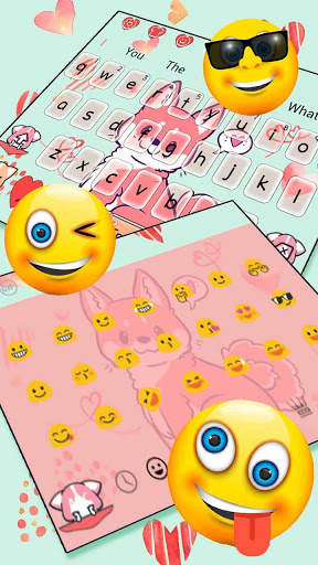 Cute Corgi Dog keyboard Theme screenshot 3