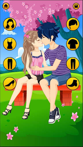 เกมส์แต่งตัวอนิเมะสำหรับสาว ๆ - คู่รักรักจูบ screenshot 5