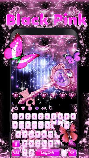 Black Pink Keyboard Theme screenshot 1