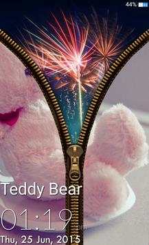 Teddy Bear Zipper Lock Screen screenshot 11