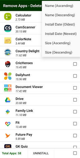 Remove Apps - Delete Apps - Uninstall screenshot 2