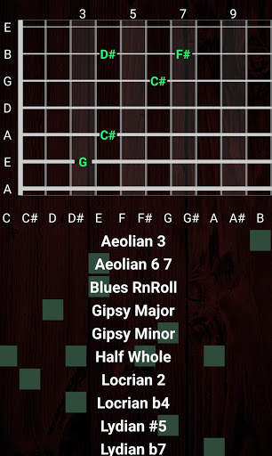 GuitarKey - find your modes and scales screenshot 2