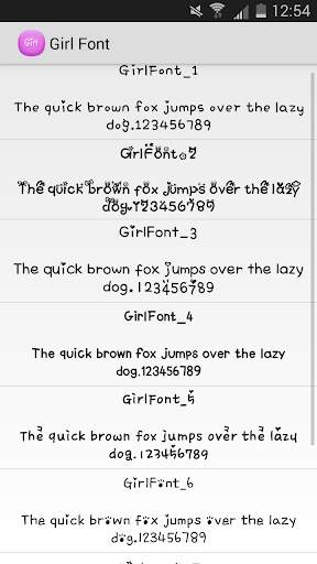 Girl Font Flipfont Free 1 تصوير الشاشة