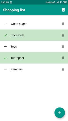 Groceries shopping list screenshot 3