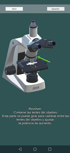 Partes del microscopio en 3D screenshot 7