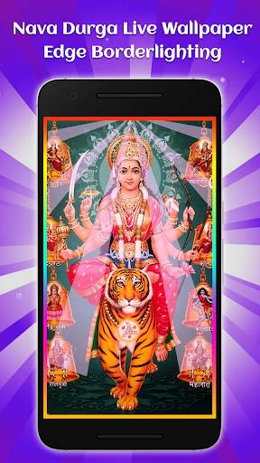 Nava Durga Live Wallpaper-Edge Borderlighting screenshot 2