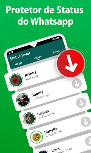 Download de status do whatsapp: Protetor de Status screenshot 1
