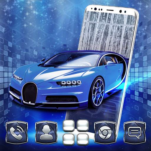 Blue Sport Car Launcher Theme 1.2