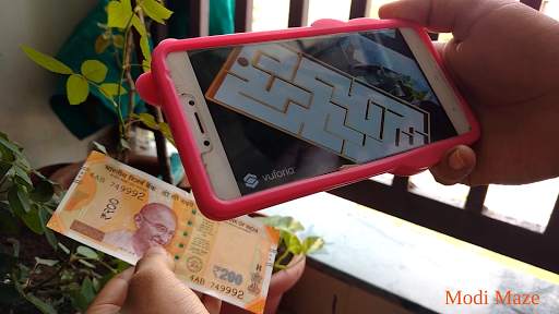 Modi maze - Play 3D Modi maze game on 200 ka note screenshot 4