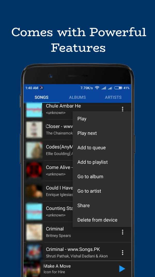 Music Player - Play, Shuffle & Repeat screenshot 3