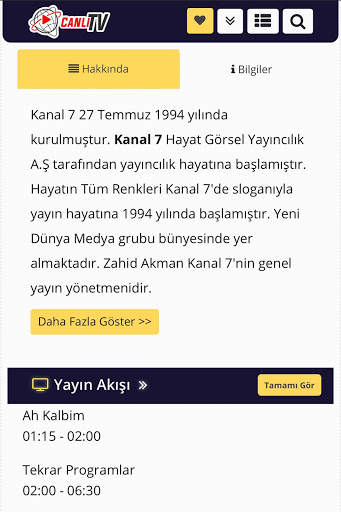 Canlı TV - Yasal TV izle screenshot 1