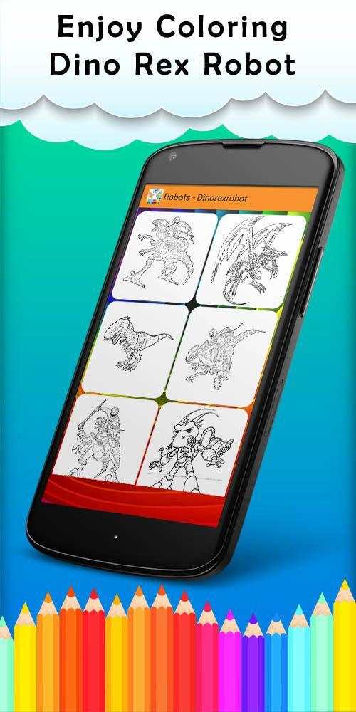 Robot coloring pages : dragon toys скриншот 6