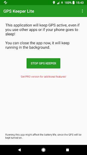 GPS Keeper Lite / Keep GPS Fix screenshot 1