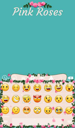 Pink Roses Animated Keyboard   Live Wallpaper screenshot 4