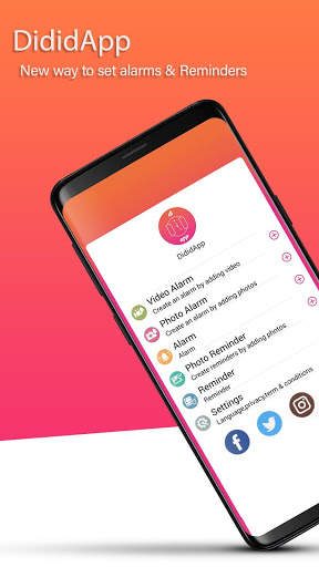 DididApp PRO Video & Picture Alarm Clock, Reminder screenshot 1