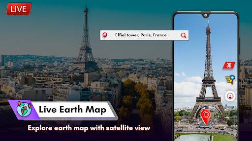 Live Earth Map HD-GPS Satellite & Live Street View screenshot 1