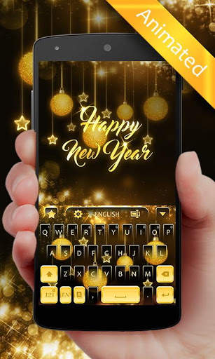 Happy New Year 2019 GO Keyboard Animated Theme screenshot 1