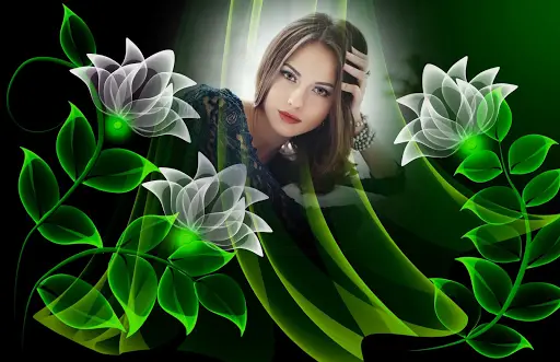 Neon Flower Photo Frame screenshot 4