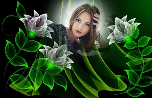 Neon Flower Photo Frame screenshot 4