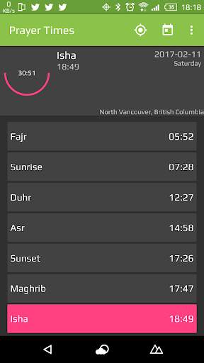 Prayer Times (Lite) screenshot 1