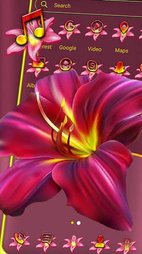 Red Lily Flower Theme screenshot 4