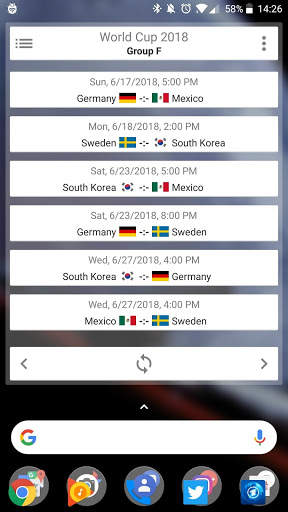 World Cup Widget screenshot 2