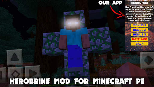 Herobrine Mod in Minecraft PE screenshot 4