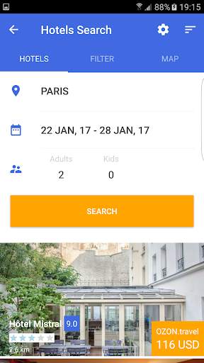 moboHotel - hotels search screenshot 1