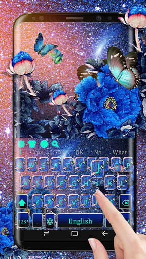 Starry Blue Flower Keyboard screenshot 1