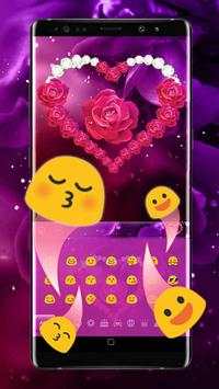 Rose Heart Keyboard Theme screenshot 2