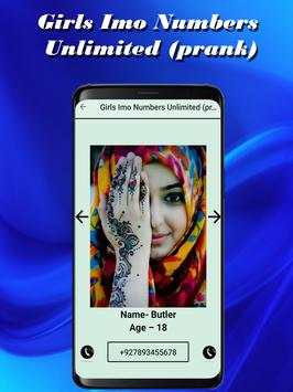 Girls Imo Numbers Unlimited (prank) screenshot 7