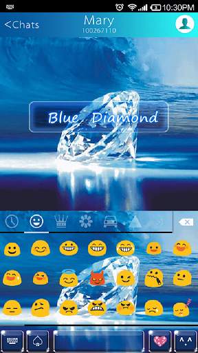 Blue Diamond Emoji Keyboard screenshot 2
